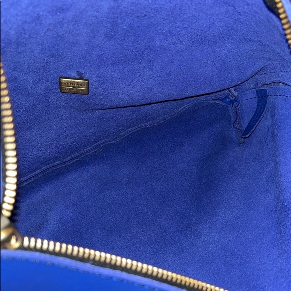 Astro blue  Leather Shoulder slouchy large Bag - Picture 6 of 9